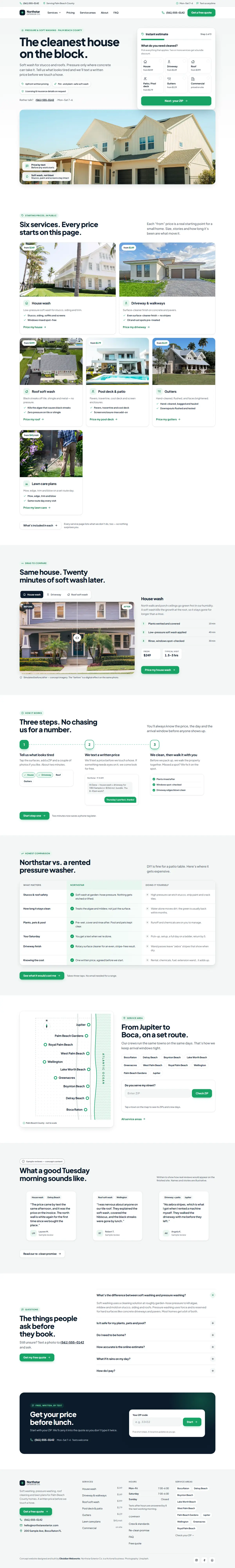 Full-length screenshot of the Northstar Exterior Co. homepage